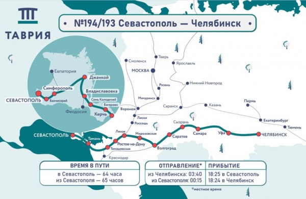 Запускается летний поезд сообщением Челябинск – Севастополь Запускается летний поезд сообщением Челябинск – Севастополь