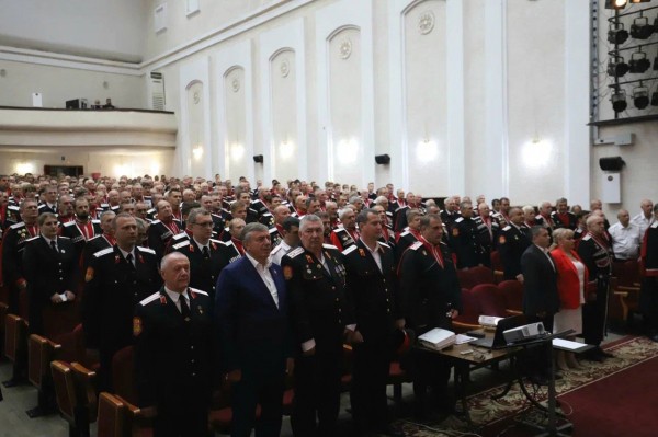 В Славянском районе прошел отчетный сбор казаков Таманского отдела